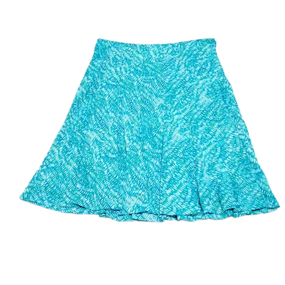 Kenneth Coles New York Blue‎ Abstract Business Casual Skirt Size 2